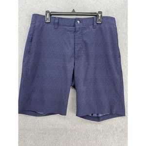 Callaway Men's Golf Shorts Blue Micro Triangle Print Size 36 Flat Front